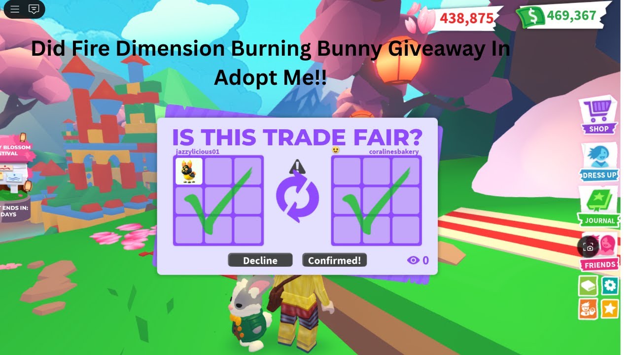 Gave Free Burning Bunny in Adopt Me!! How to Get Free Pets In Adopt Me!