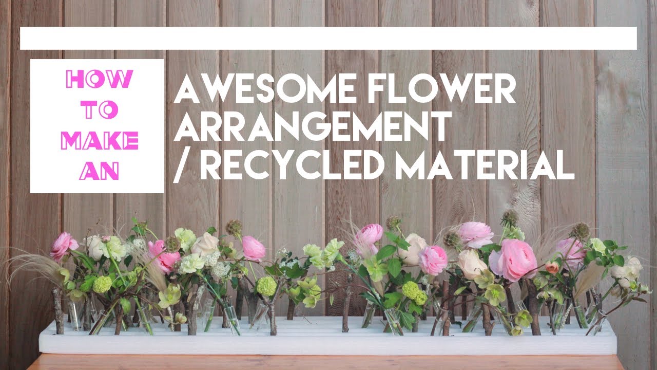 How to make an awesome flower arrangement with recycled material / Miracle Design Time