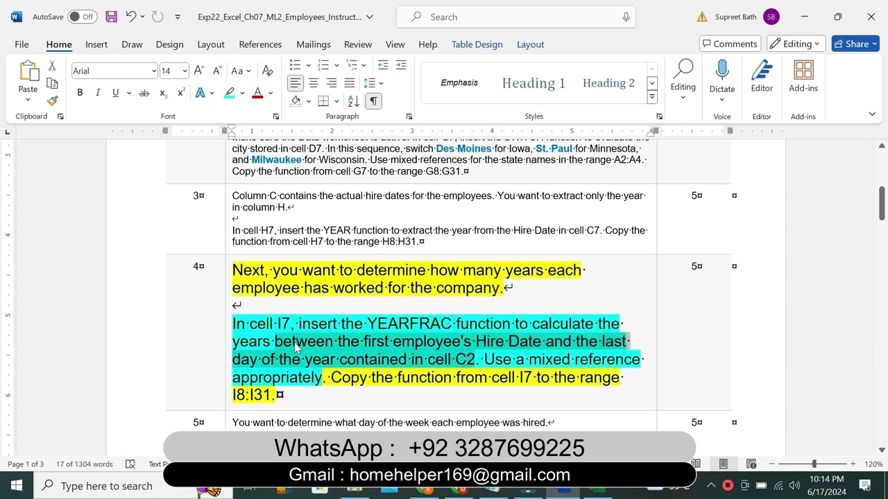 Exp22_Excel_Ch07_ML2_Employees | exp22 excel Ch07 ML2 Employees | excel Ch07 ML2 Employees