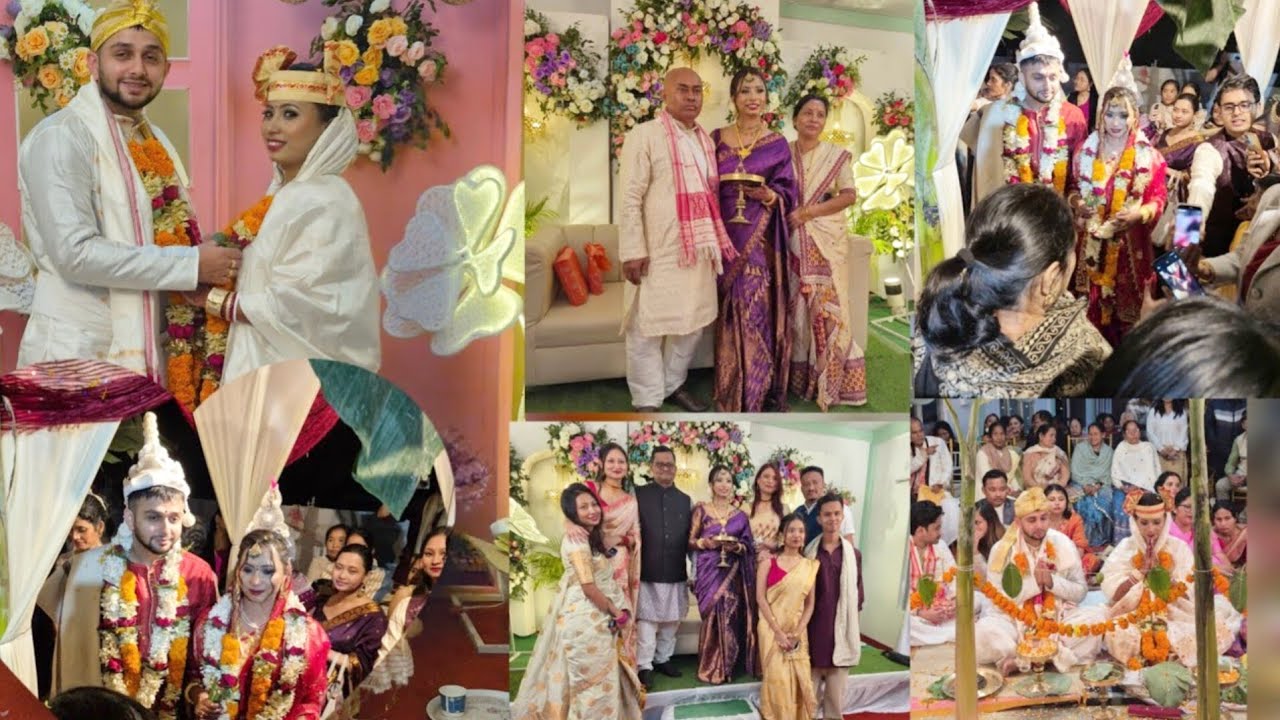 একেদিনাই দুটা নিয়ম কৰি পাতিলে বিয়া প্ৰথম বাৰ দেখিলো এনেকুৱা বিয়া #wedding #beautiful 