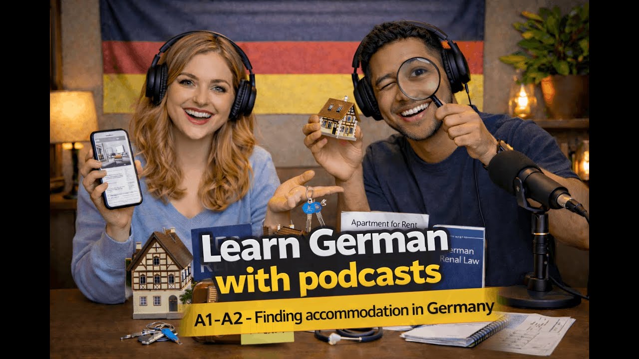 Learn German with Podcasts | Finding accommodation in Germany (Beginner)