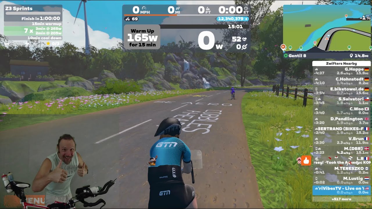 Zwift - Long Interval Ride (3 hours)
