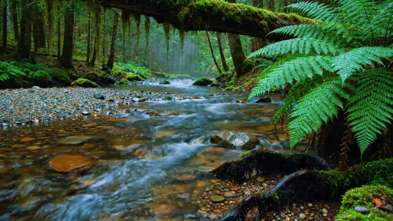 Calming Forest Ambience Birds Singing Beautiful Stream Sounds for Deep Sleep🌿 Study Focus, Medicine