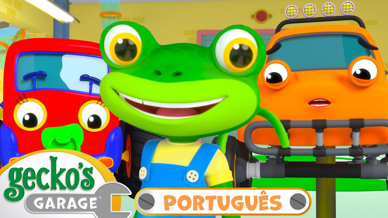 Mistura de Caminhões! | 2 HORAS DO GECKO BRASIL! | Desenhos Animados Infantis em Português