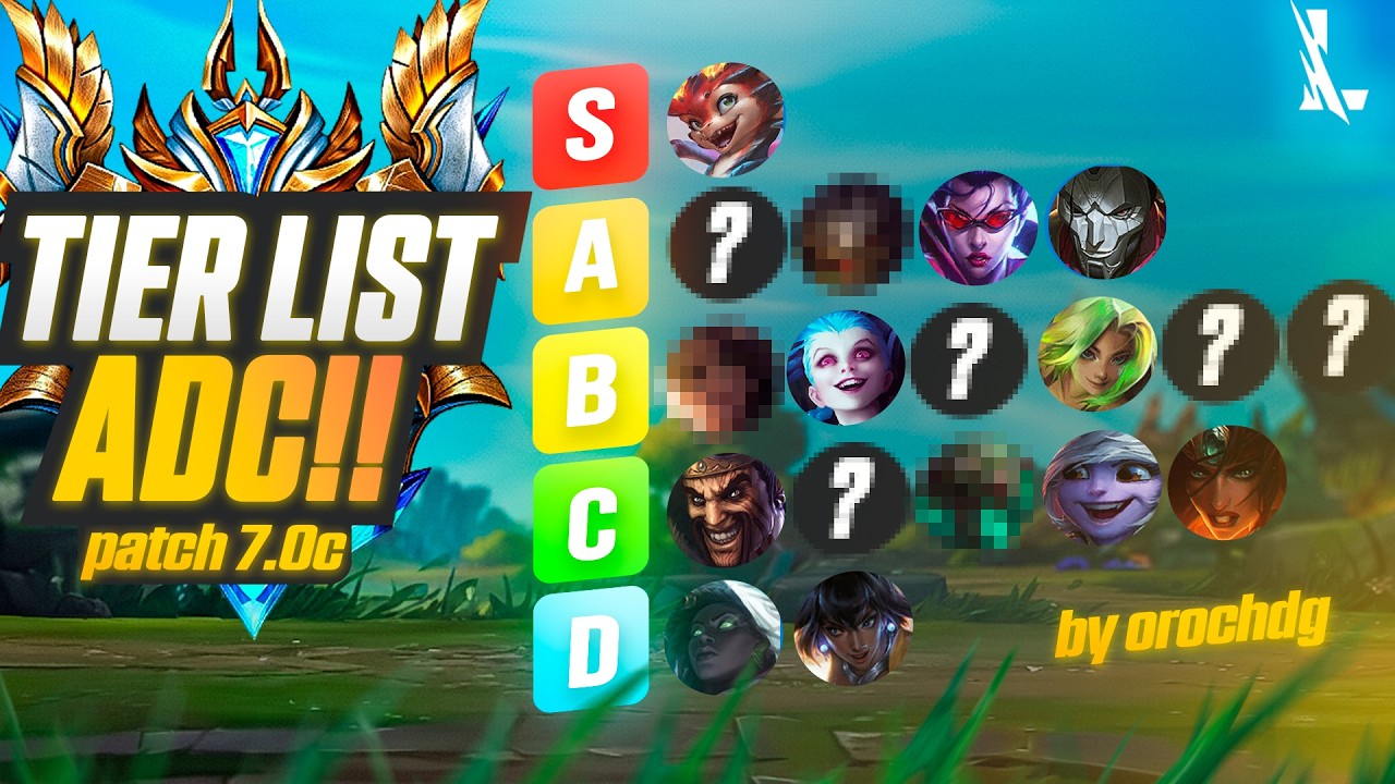OS ADC MAIS FORTES DO PATCH 7.0c ! TIER LIST PRA SUBIR DE ELO  | LoL Wild Rift