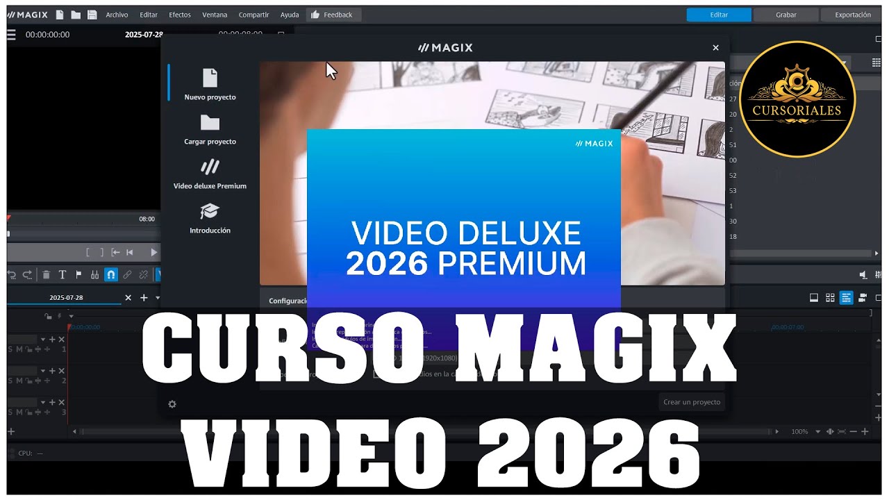CURSO COMPLETO DE MAGIX VIDEO DELUXE PREMIUM 2026 - 50 LECCIONES + DE 6 HORAS DE CURSO