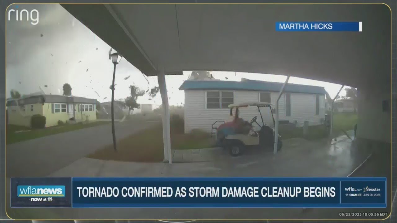 Terrifying Tornado Touches Down in Largo, FL — Mobile Home Flipped with Woman Inside