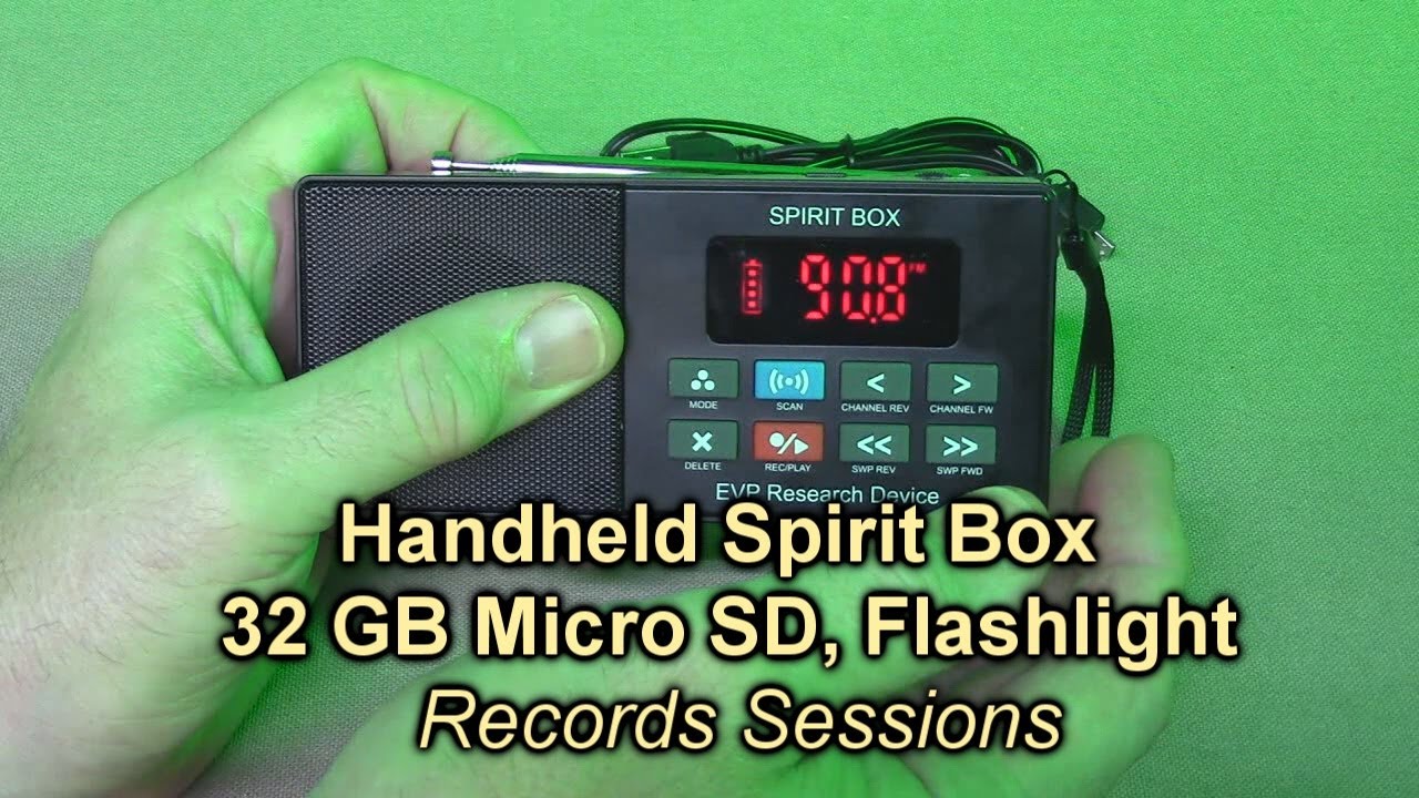 FULL TEST PARANORMIC Handheld Spirit Box-32 GB Micro SD, Flashlight- Best Spirit Box!