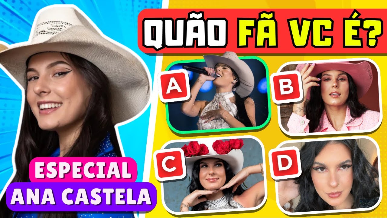 🎤🤠 QUIZ da ANA CASTELA 🥰 50 perguntas sobre a BOIADEIRA | O Quanto Você Sabe Sobre a Ana Castela?