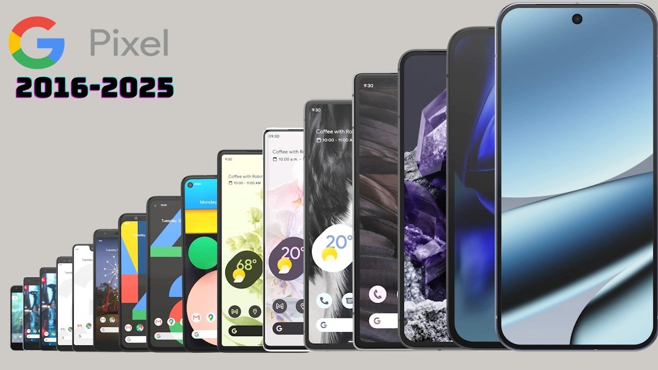 Google Pixel Evolution (2016–2025) | From Pixel 1 to Pixel 10 Pro XL