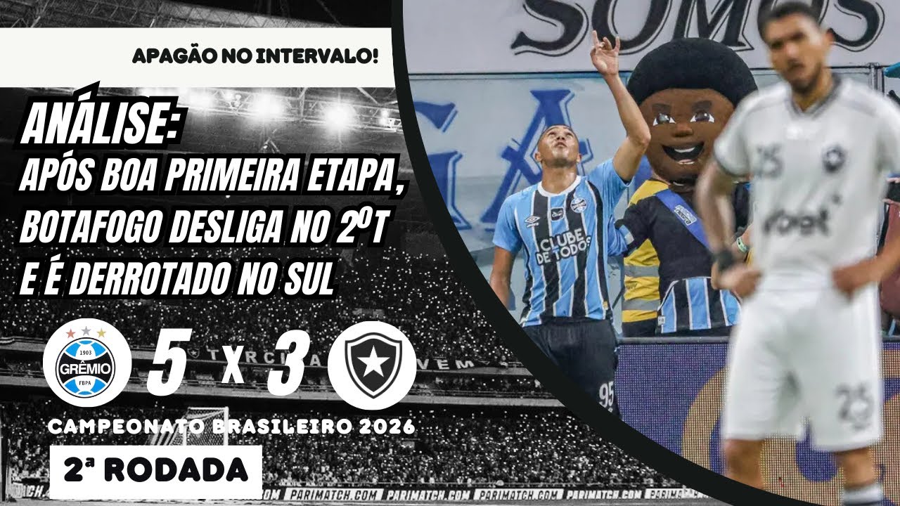 BOTAFOGO DESLIGA NO 2º TEMPO E PERDE PARA O GRÊMIO FORA DE CASA! #botafogo #glorioso #alvinegro 