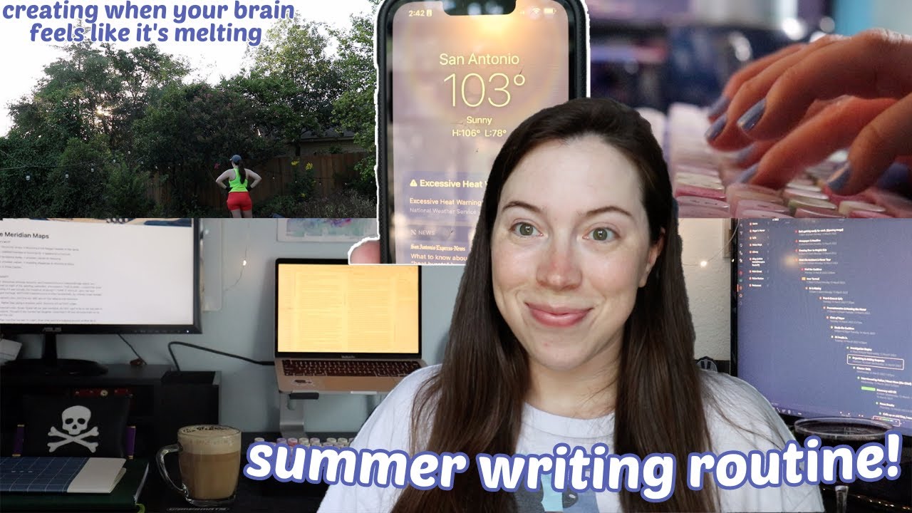 SUMMER WRITING ROUTINE ☀️ how to create when your brain feels like it's melting