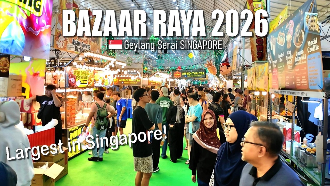 Geylang Serai Bazaar Raya 2026 - Largest Ramadan Market in Singapore! 🇸🇬 &ndash; Walking Tour [4K]