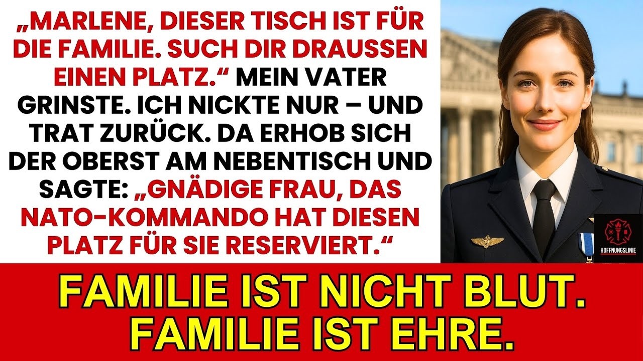 Mein Vater demütigte mich auf der Hochzeit – bis das NATO-Kommando mir einen Platz gab...