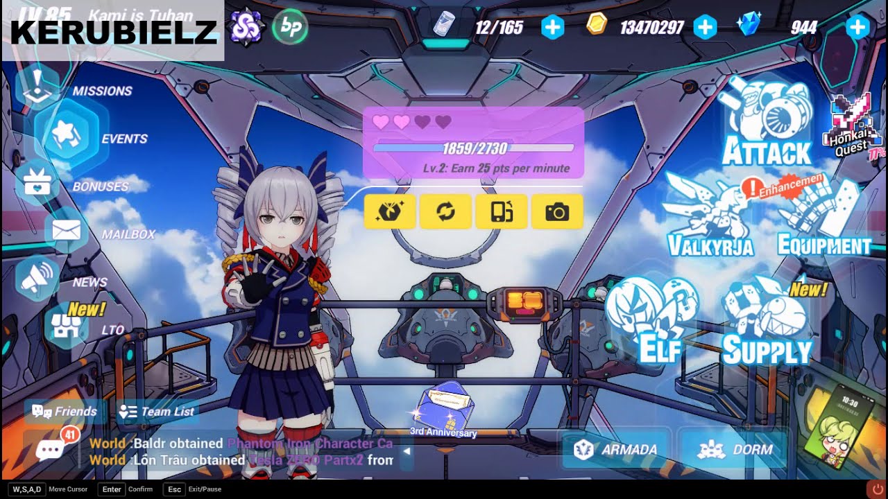 Honkai Impact 3rd - Bronya Zaychik voice lines bridge duty Subtitle (ID/ENG)