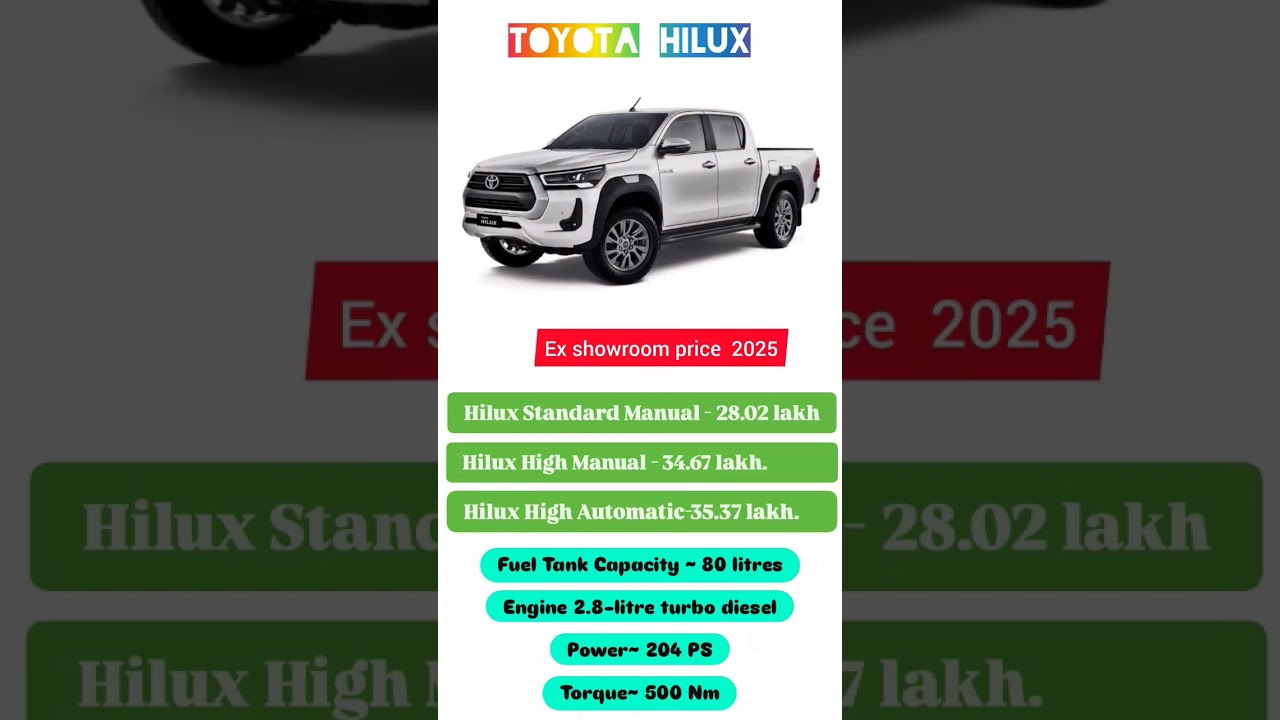 toyota hilux price after gst 2.0 | toyota hilux modified | hilux 4&times;4 off road #cars#toyotahilux#2025