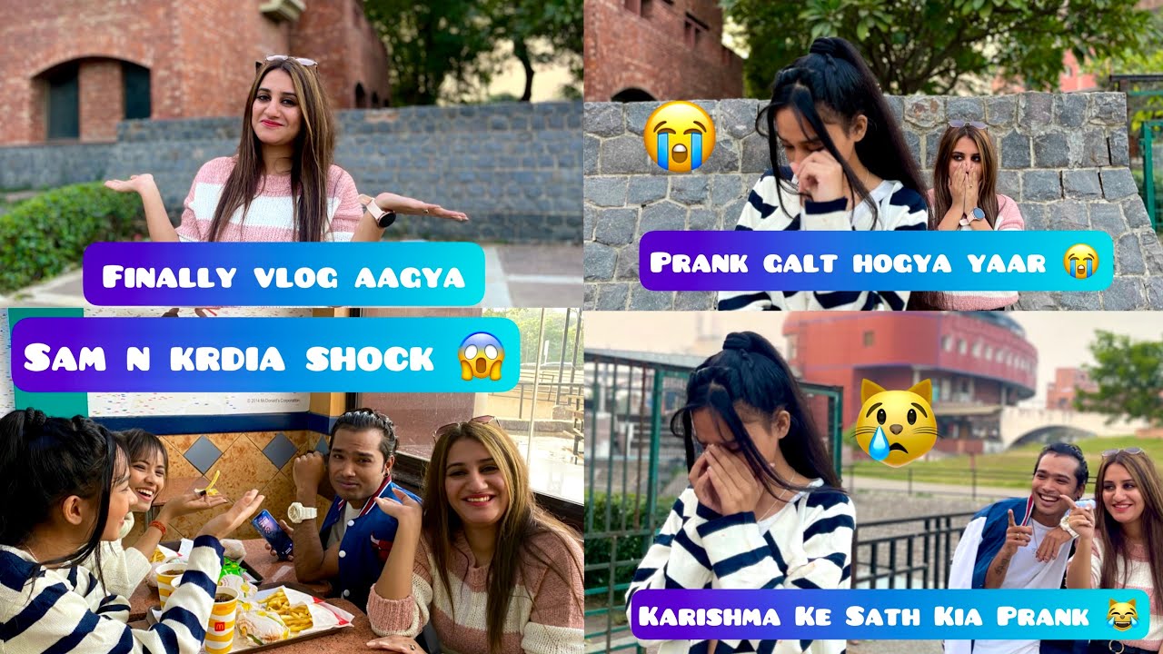 Vlog karte hue hogya prank karishma par🙁 or voh bhi galat hogya 😭 #youtube #youtubeindia #vlog