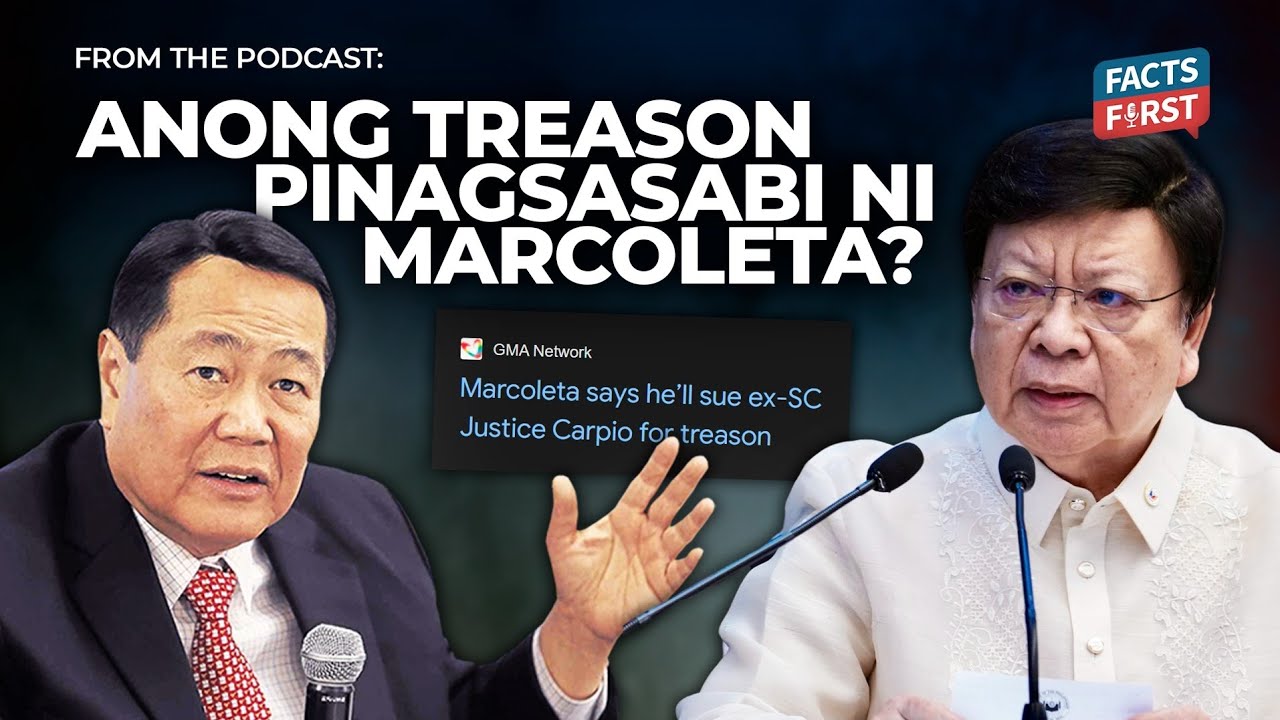 Parang natawa lang si Justice Carpio sa bantang 'treason' ni Sen. Marcoleta