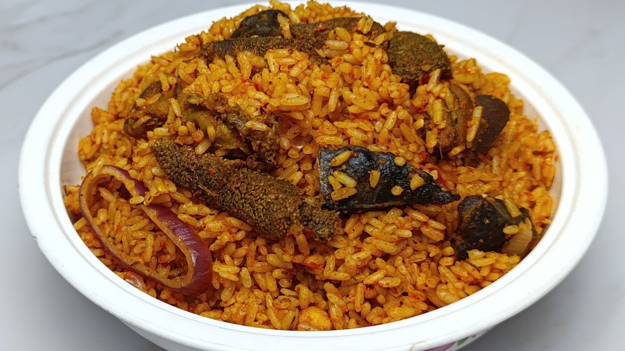 How to Cook Assorted Goat Meat Jollof Rice