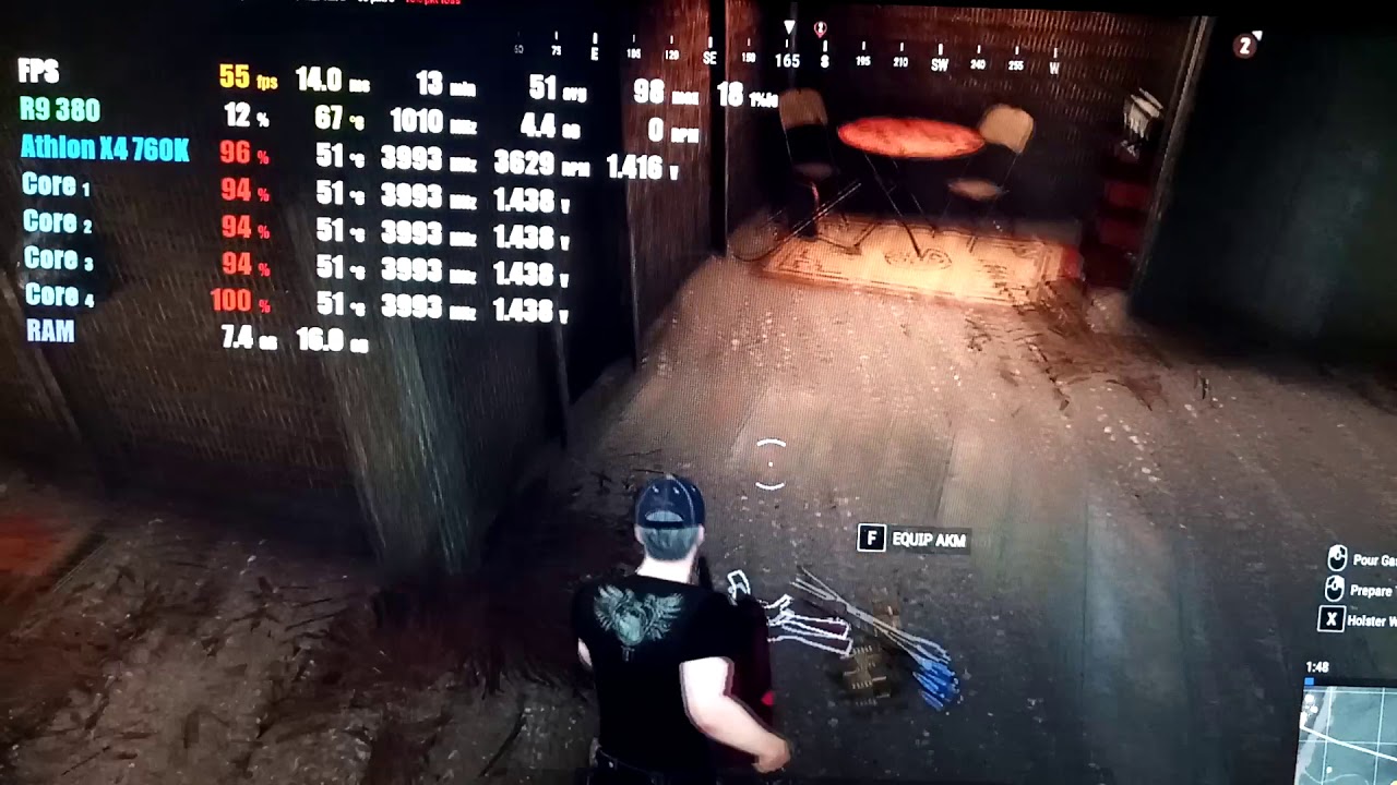 Athlon x4 760k + R9 380 Pubg Game Test