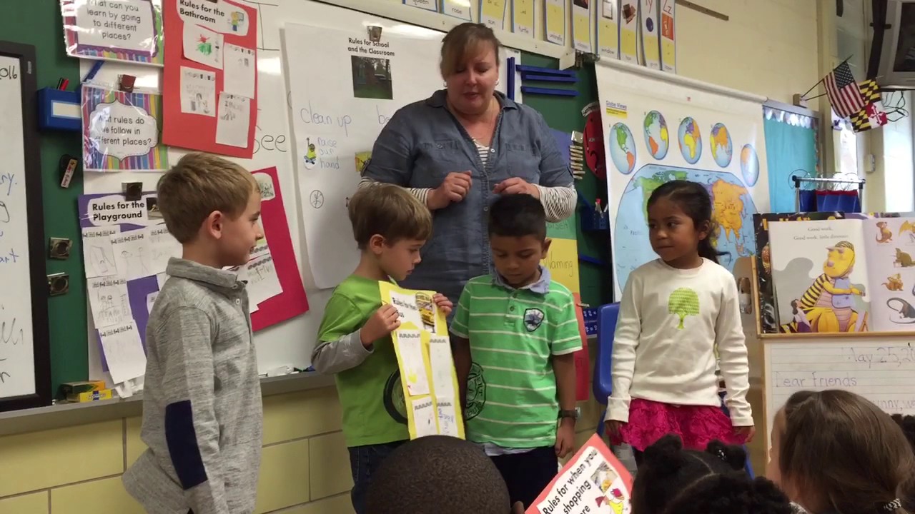 Liam on parent's day at Pot Spring Elementary