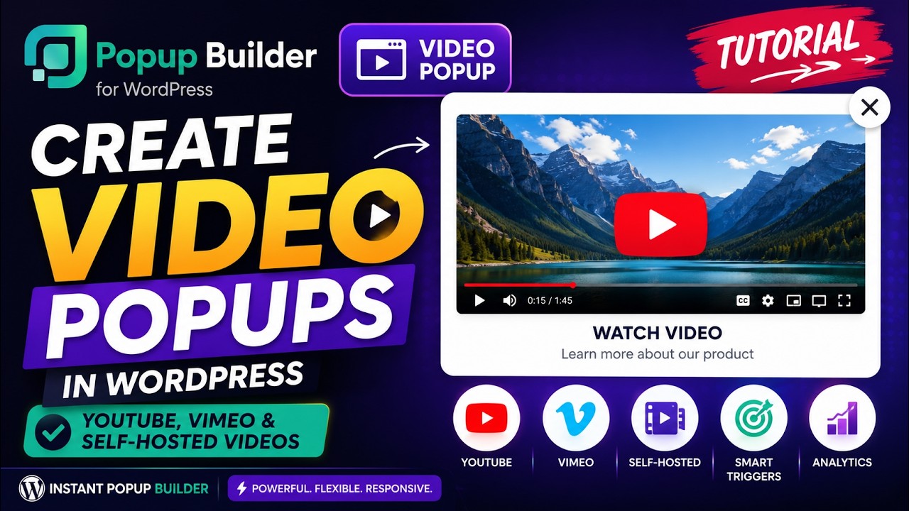 Add YouTube, Vimeo & Self-Hosted Video Popups in WordPress | Instant Popup Builder