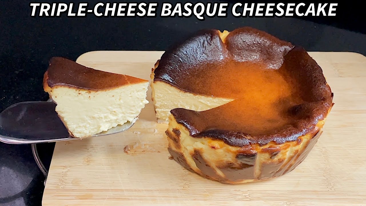 Рецепт баскского чизкейка с тремя сырами — простой и вкусный десерт