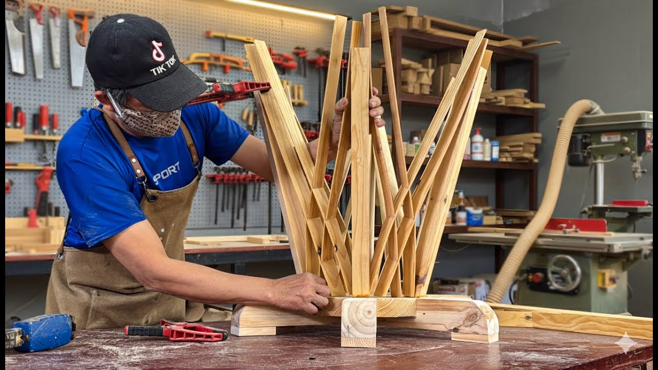 No One Believed These Wooden Strips Could Become a Stunning Table // Incredible Craftsmanship