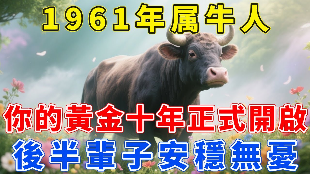 1961年属牛人：2026年起，你的『黃金十年』正式開啟！告別奔波勞碌，後半輩子靠這份財運安穩無憂！【福慧生肖】#生肖 #運勢 #風水 #財運 #命理