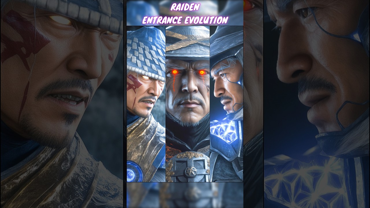 Raiden Entrance Evolution in Mk9 , MkX , Mk11 and Mk1 Khaos Reigns #mortalkombat1havik