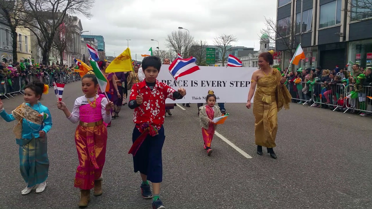 Mindful Walking Meditation in St Patricks Day Parade Cork