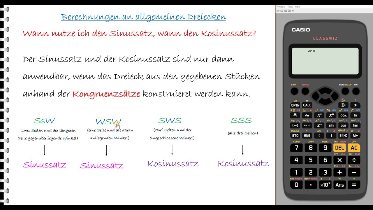 Lernvideo_Wann nutze ich den Sinussatz, wann den Kosinussatz?