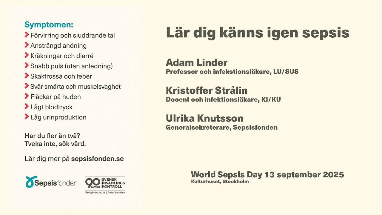 World Sepsis Day 2025 - Lär dig känna igen symptomen på sepsis