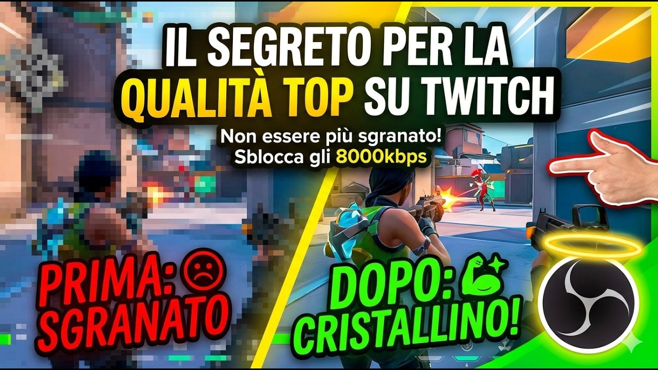 Qualit&agrave; Video su TWITCH 8000kbps Bitrate