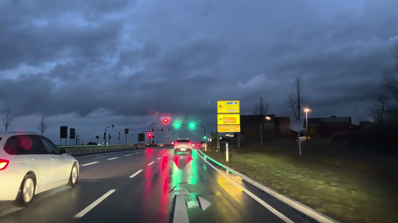 Germany Feels Different in the Rain… 🌧️ | Relaxing Evening Drive 4K