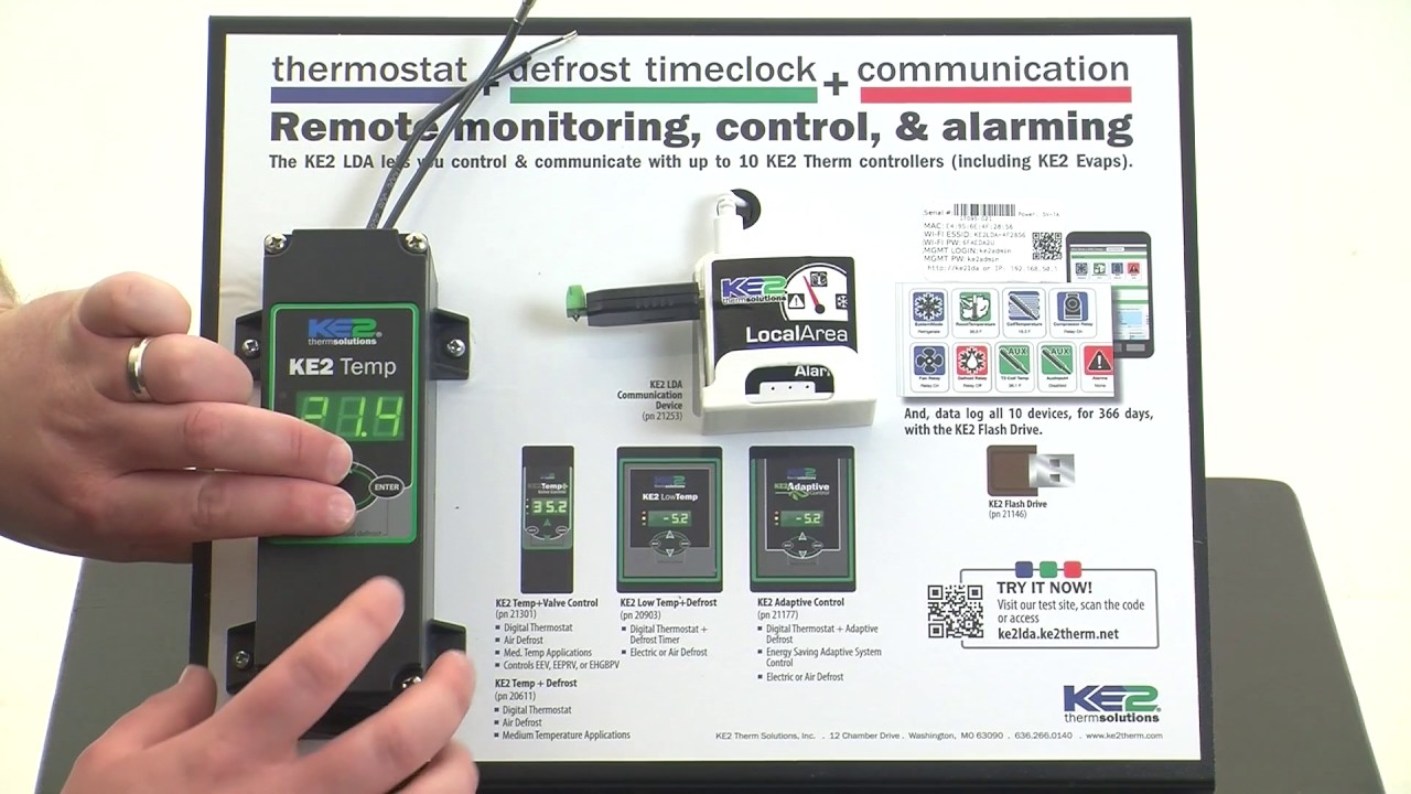 How to Lock the Display on the KE2 Temp or KE2 Temp + Valve Control - Video 092 (FAQ: walkin cooler)