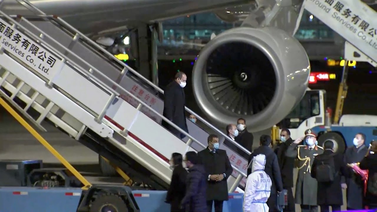 Egyptian president arrives in Beijing for Winter Olympics opening ceremony