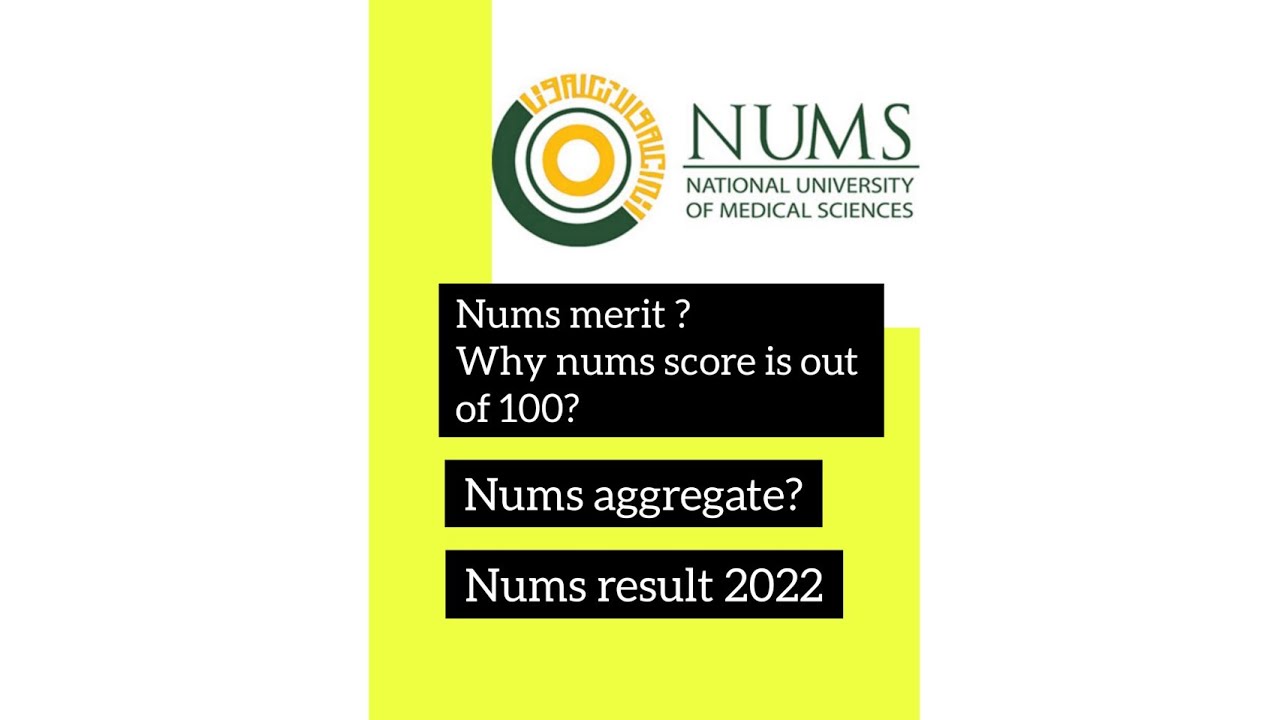 NUMS result 2022 announced / How to calculate NUMS merit formula / NUMS result out of 100?