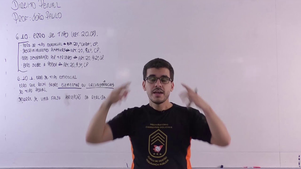 Aula 25 - Direito Penal. Erro de Tipo. Descriminantes Putativas. Erro de Proibi&ccedil;&atilde;o.
