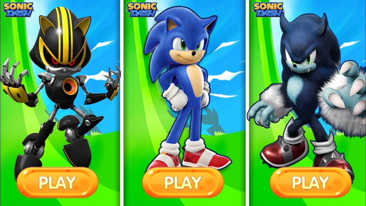 Sonic Dash - Movie Sonic Vs Werhog Vs Metal Sonic Mash 3.0 Vs All Boss Zazz Egman All characters 🔓