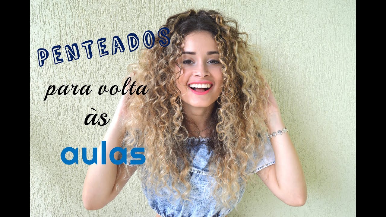 Penteados fáceis para cabelos cacheados | Volta às aulas.