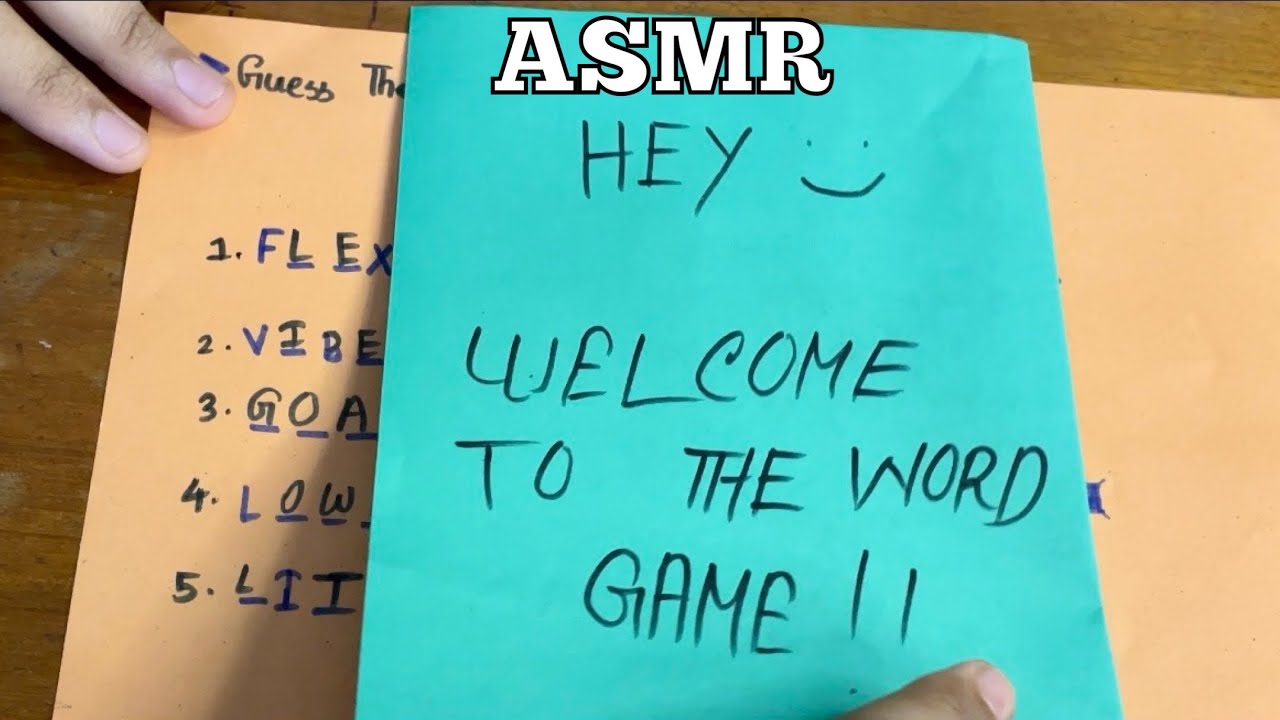 ASMR Guess The Words Game (Difficulty : Hard)