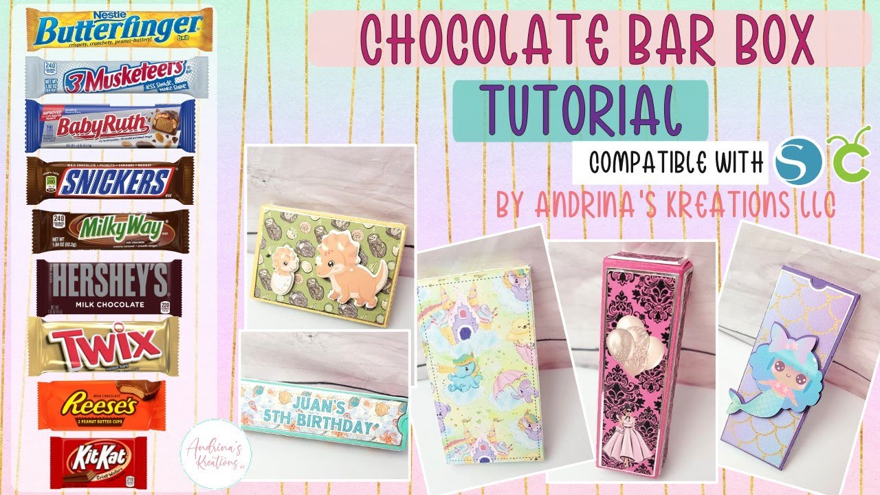 Chocolate Bar Boxes Tutorial |Reese's | Kit Kat | 3Musketeers | Hershey | Snickers | Butterfinger