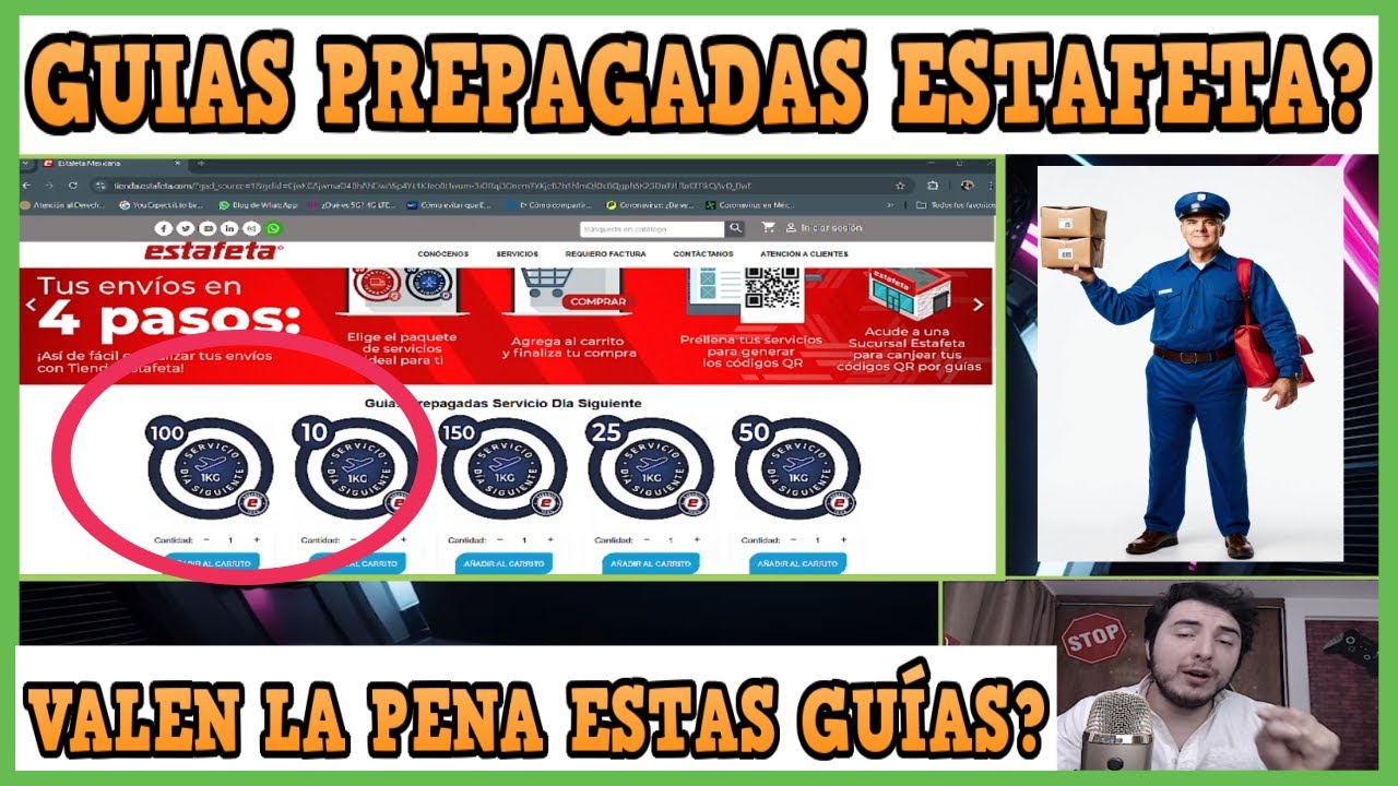 ¿Conviene comprar guías prepagadas en la Tienda en Linea de Estafeta?