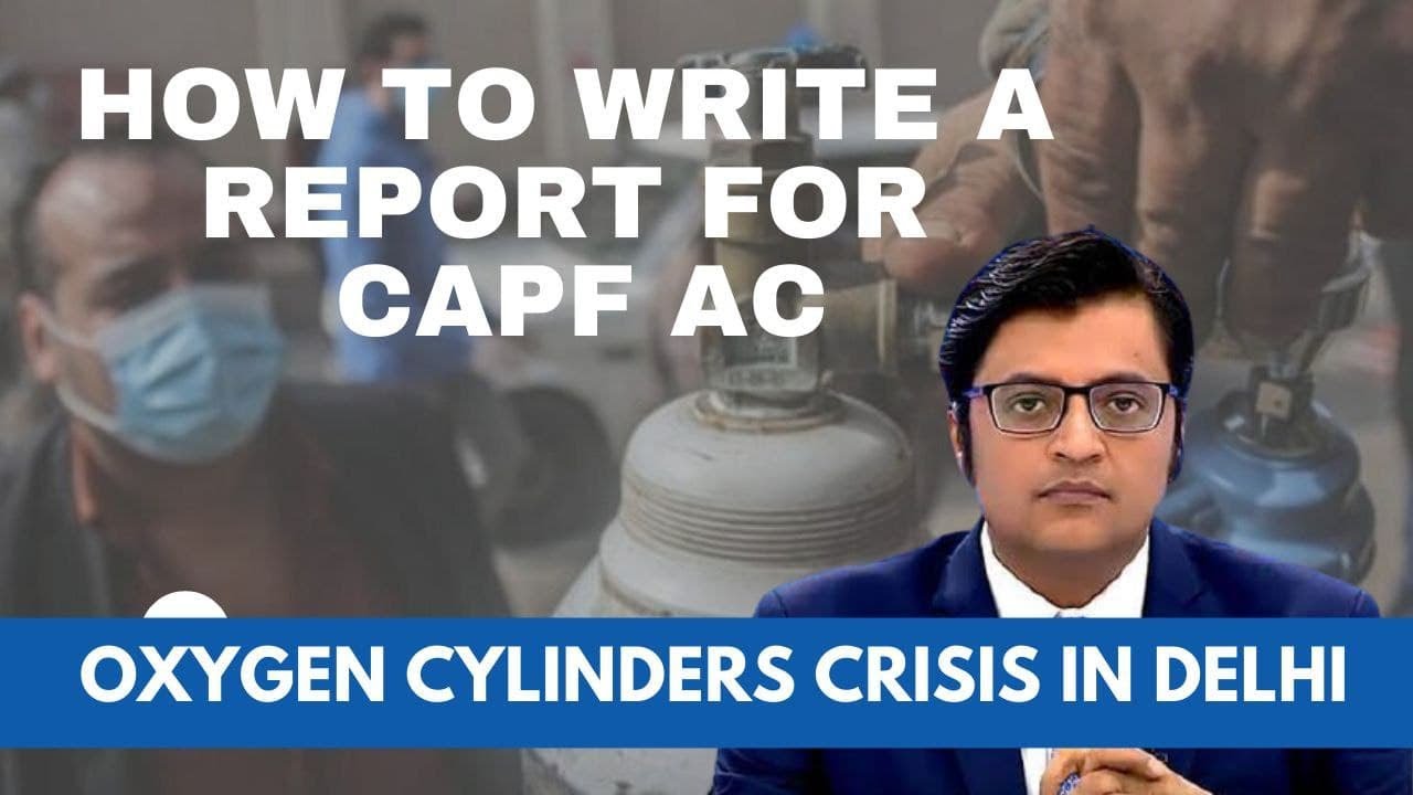 Report Writing For CAPF AC 2022 | With Example