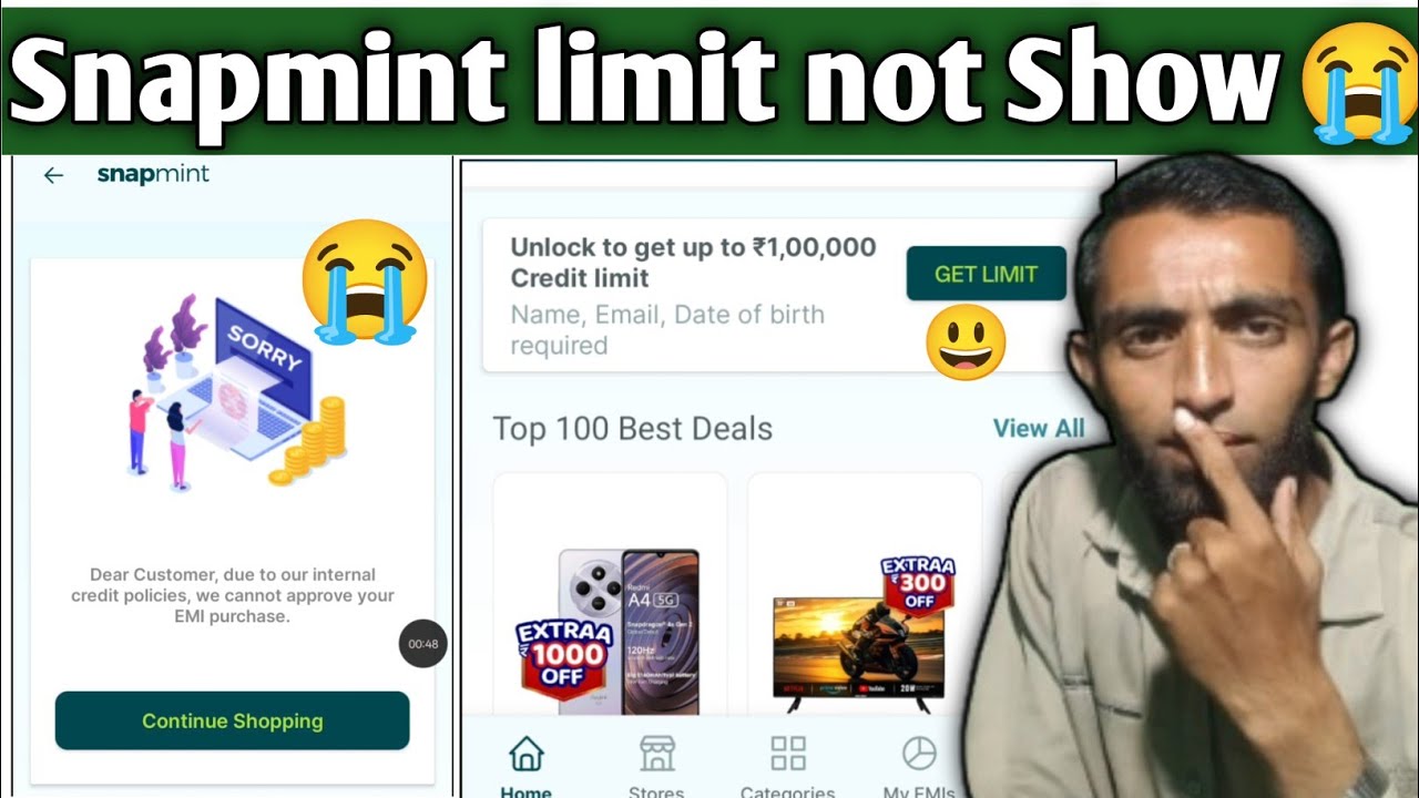 snapmint limit not showing | snapmint limit how to use