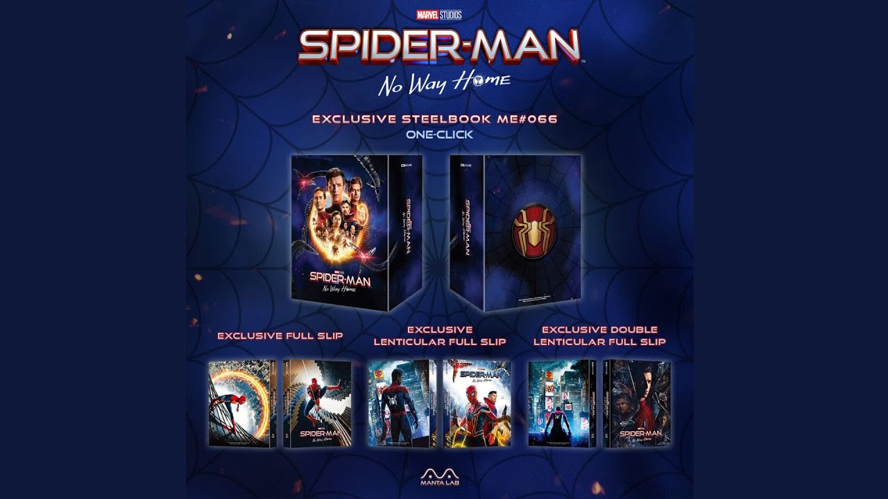 Spider-Man: No Way Home - Manta Lab Exclusive No. 66 Limited Edition OC Box Steelbook 4 K Unboxing