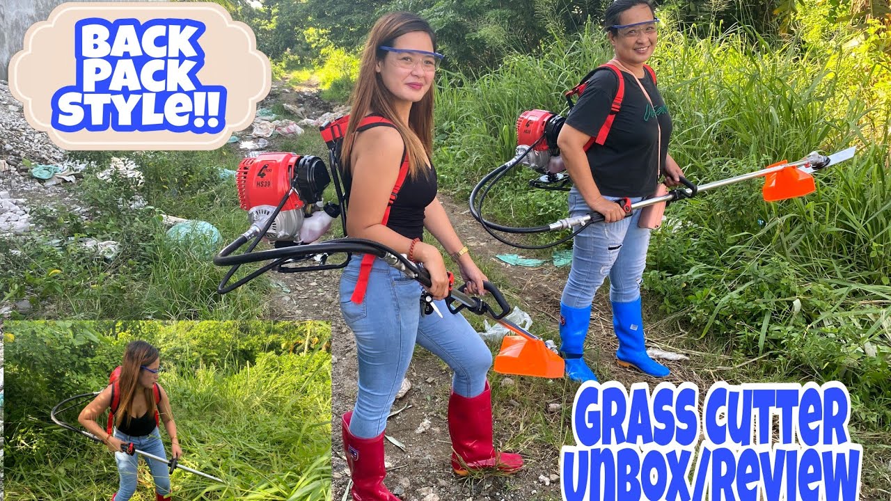 Murang Grass Cutter ChuangChao Lawn Mower sa Lazada ginamit ko sa Farm - Unboxing and Review
