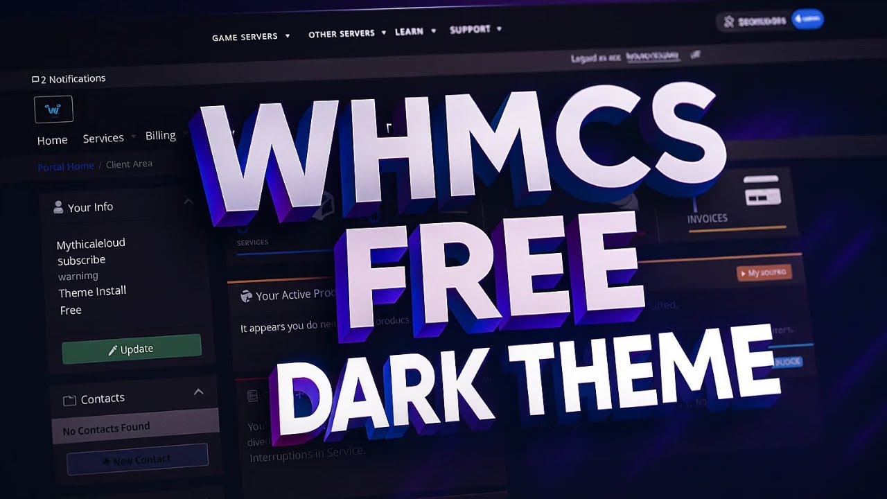 I MADE FREE WHMCS CLIENT THEME FOR YOU | INSTALLING WHMCS THEME