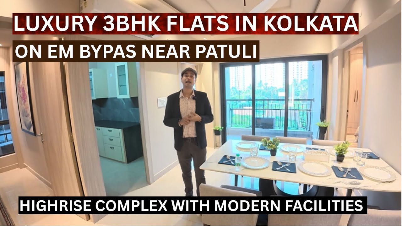 Luxury 3 Bhk Flats In Kolkata On EM Bypass Near Patuli📞8100293325 #flatsinkolkata #property #kolkata